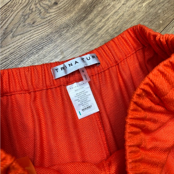 Trina Turk - Orange wide leg pants - Size 6 - Picture 5 of 9